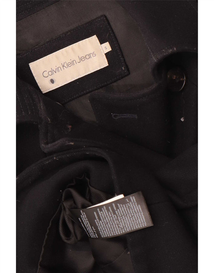 Женское бушлат оверсайз Calvin Klein Jeans UK 10, маленький, темно-синий, шерсть
