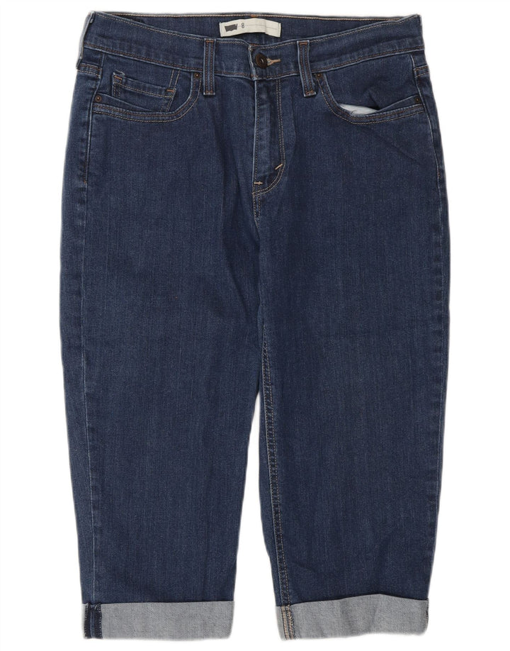 Женские капри LEVI'S US 8 Medium W29 L17 Синие хлопковые