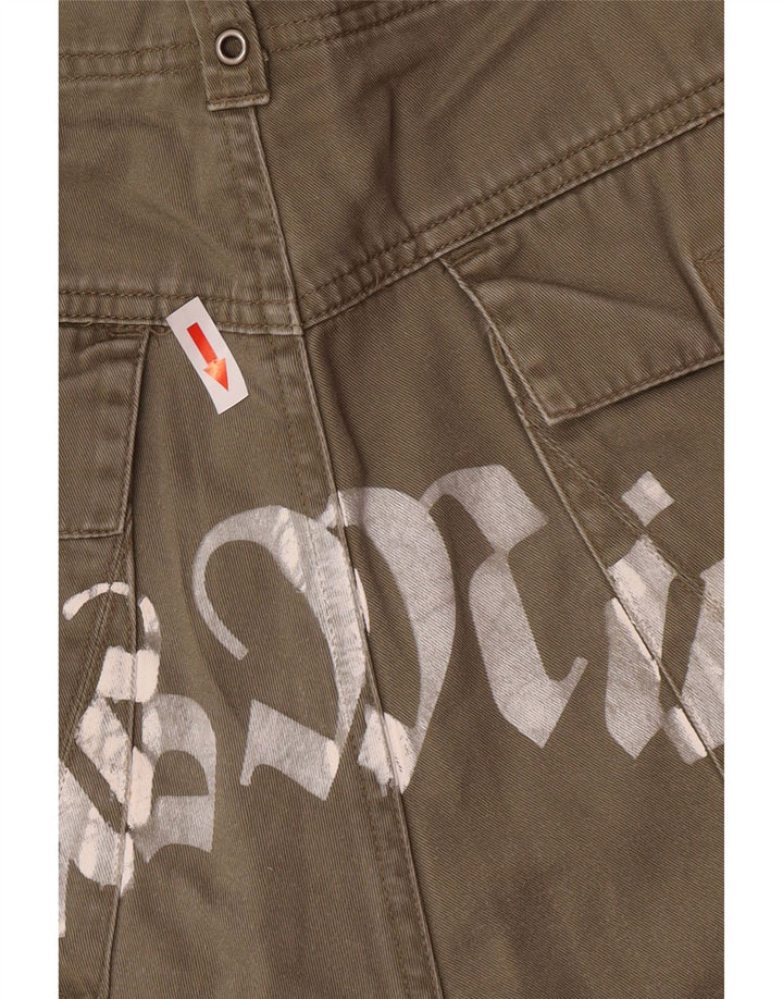 Винтажные мужские шорты-карго с рисунком W34, хлопок цвета хаки