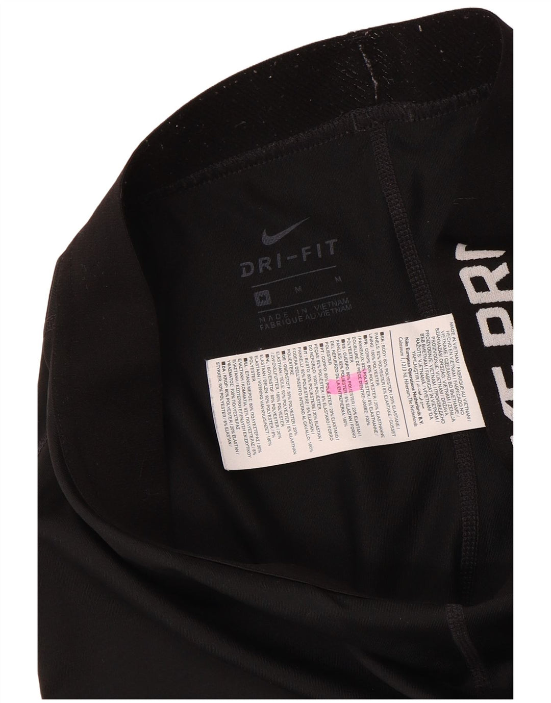 Женские леггинсы-капри с графическим рисунком Nike Dri Fit UK 12, средний черный полиэстер