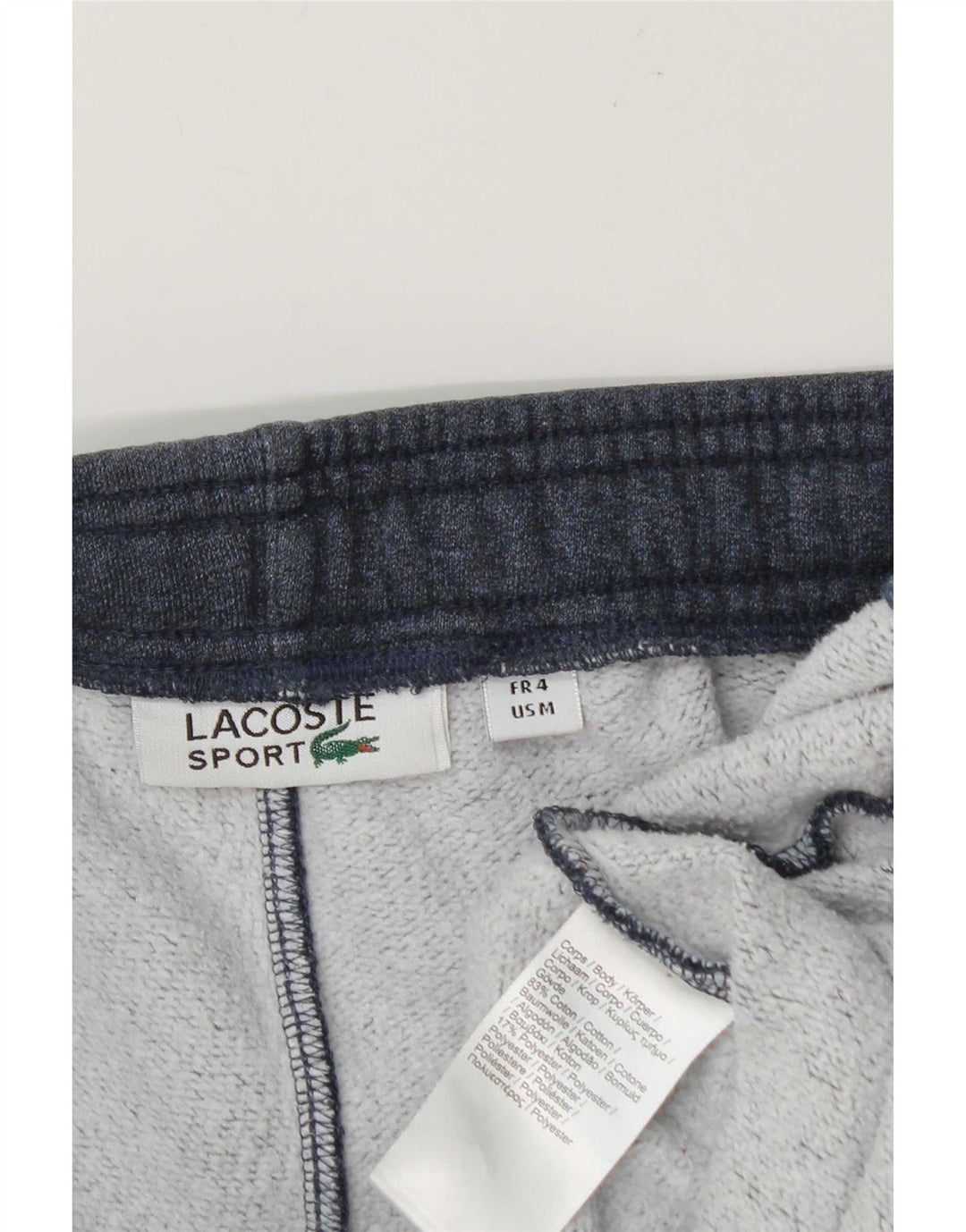 Мужские спортивные брюки Lacoste, джоггеры, размер 4, средние, темно-синие, в крапинку