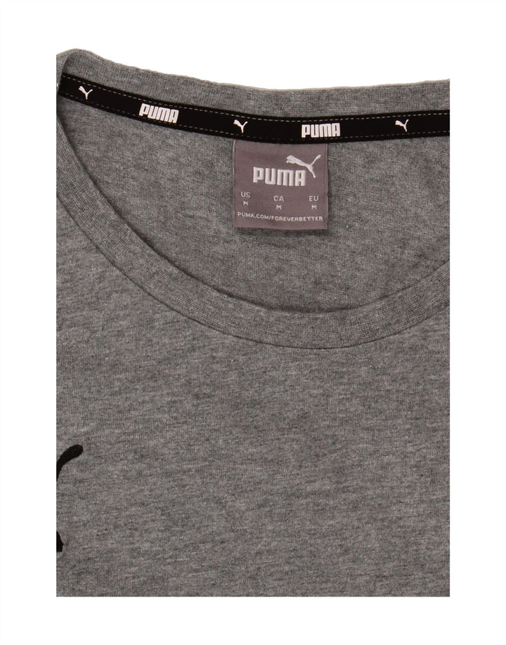 PUMA Mens T-Shirt Top Medium Grey Cotton Vintage Puma and Second-Hand Puma from Messina Hembry 