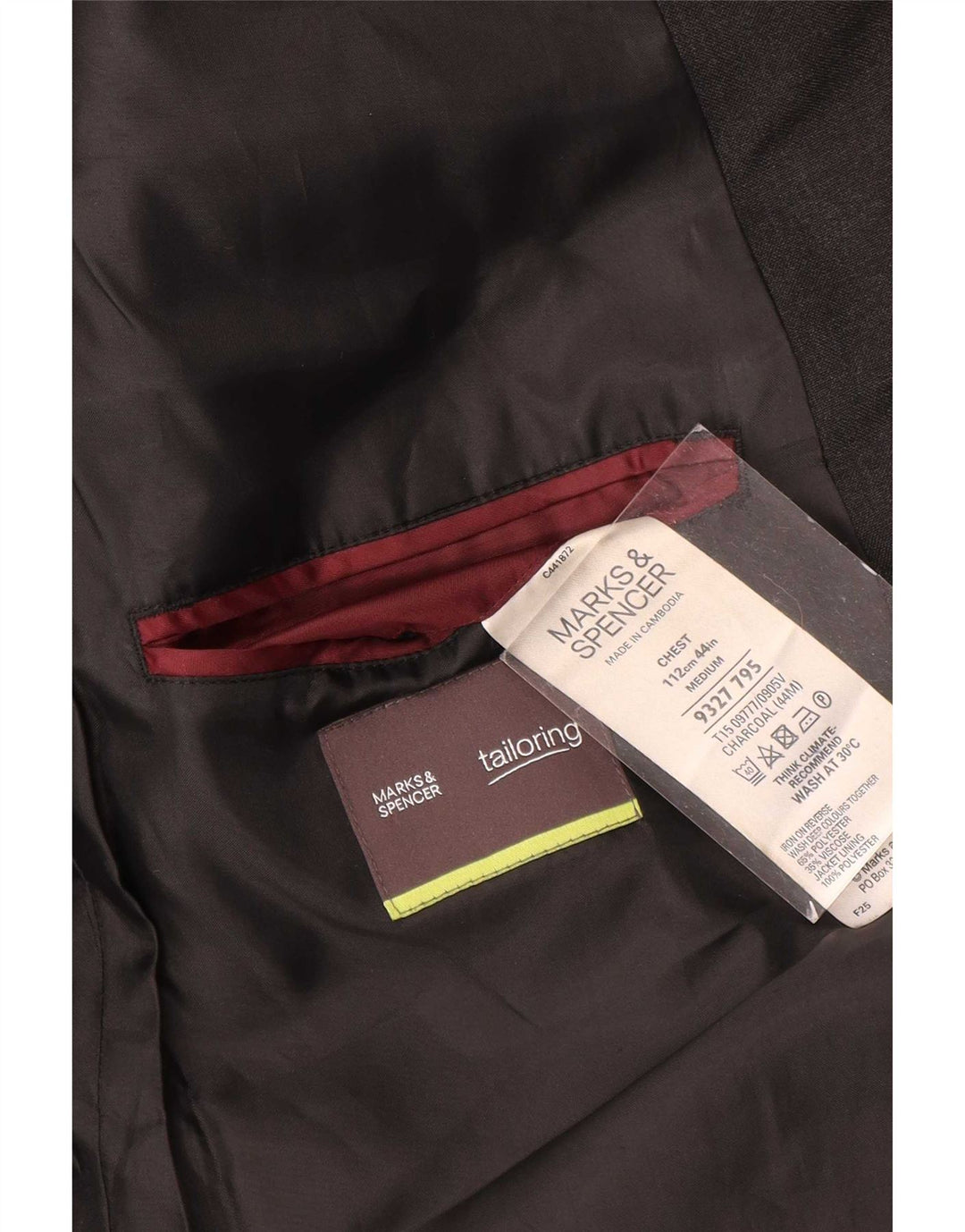 Мужской пиджак на двух пуговицах Marks & Spencer UK 44 XL, серый полиэстер