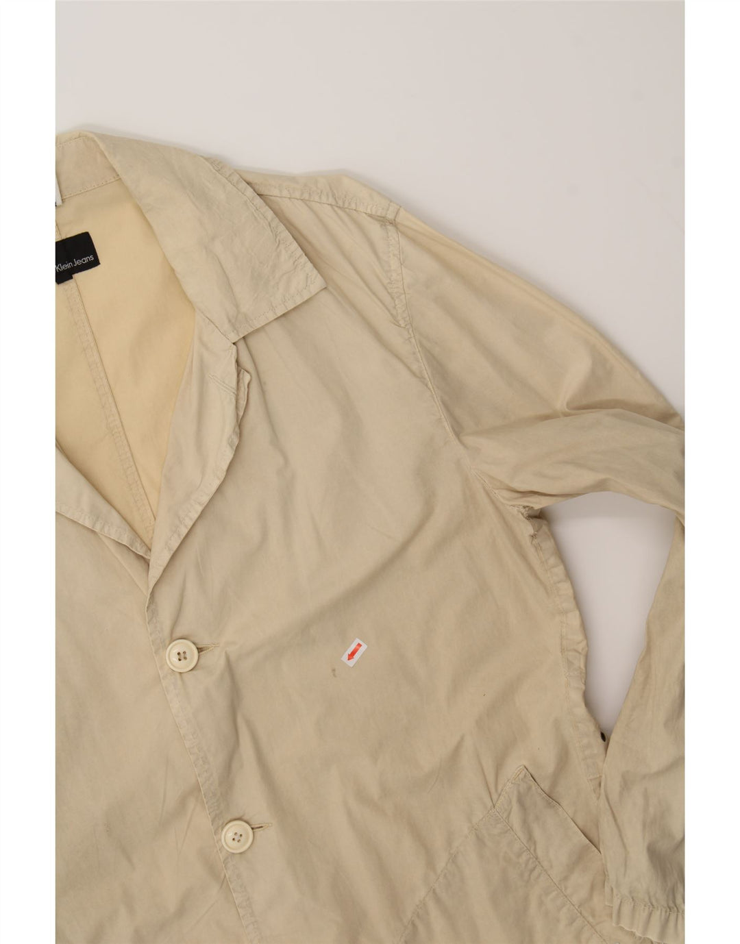 CALVIN KLEIN JEANS Womens Overcoat UK 18 XL Beige Vintage Calvin Klein Jeans and Second-Hand Calvin Klein Jeans from Messina Hembry 