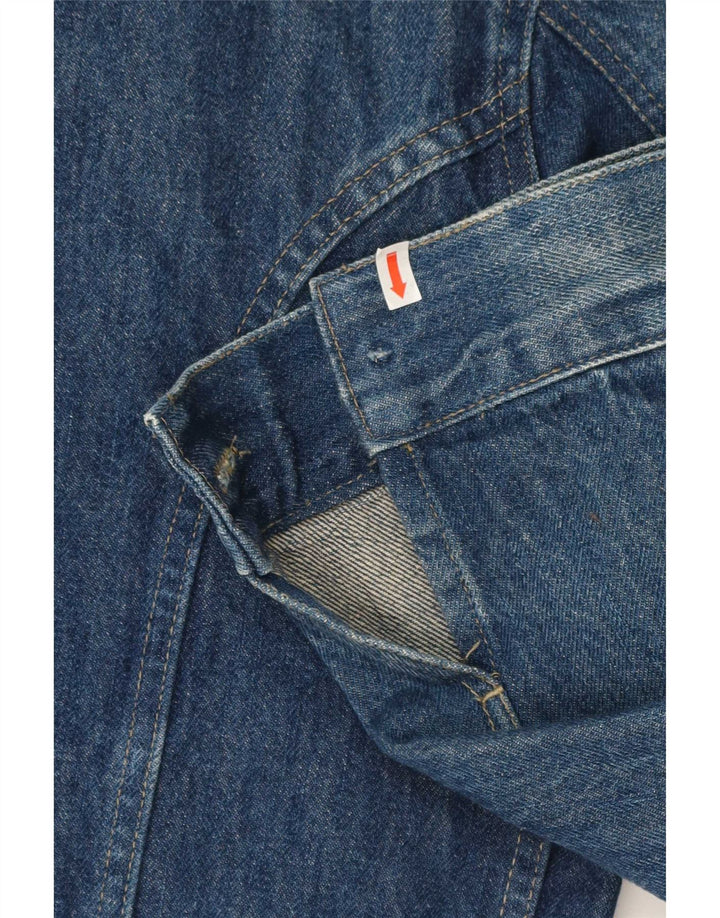 Винтажная мужская джинсовая куртка UK 44 2XL, синяя, хлопок