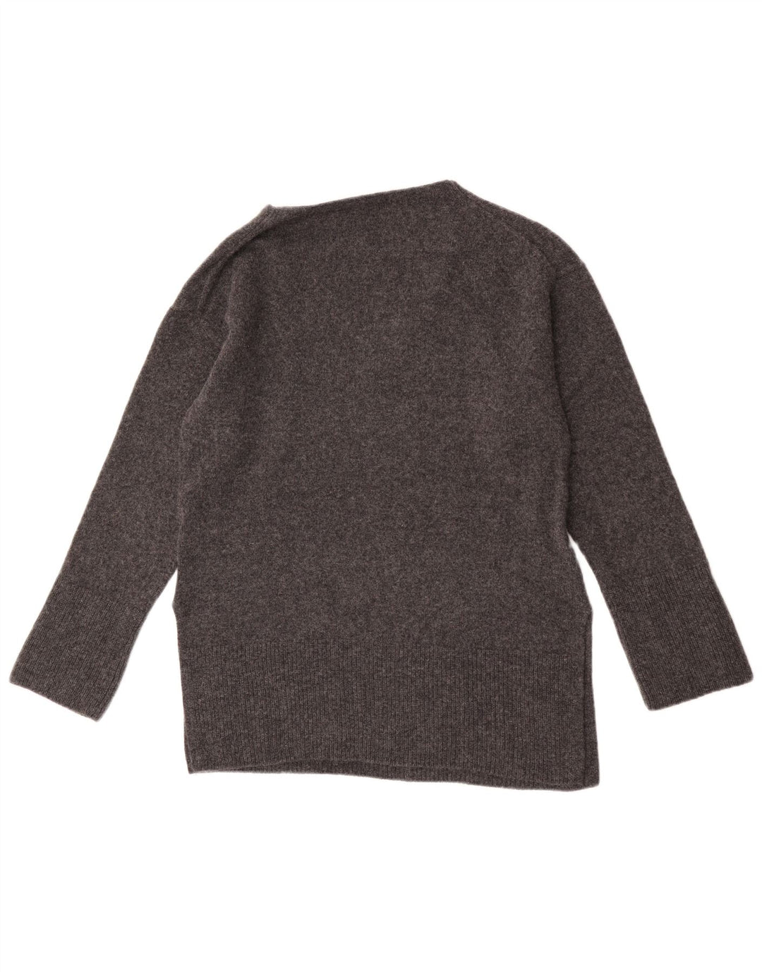 Женский джемпер с v-образным вырезом Massimo Dutti UK 10, маленький, серый, шерсть