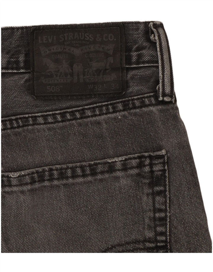 Мужские зауженные джинсы Levi's 508 W32 L28 Серые хлопковые