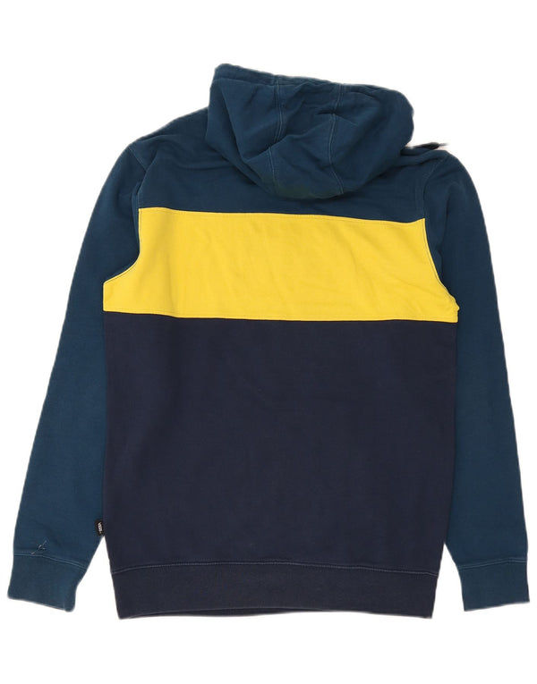Мужской джемпер с капюшоном с рисунком Vans XS, темно-синий, хлопок с цветными блоками