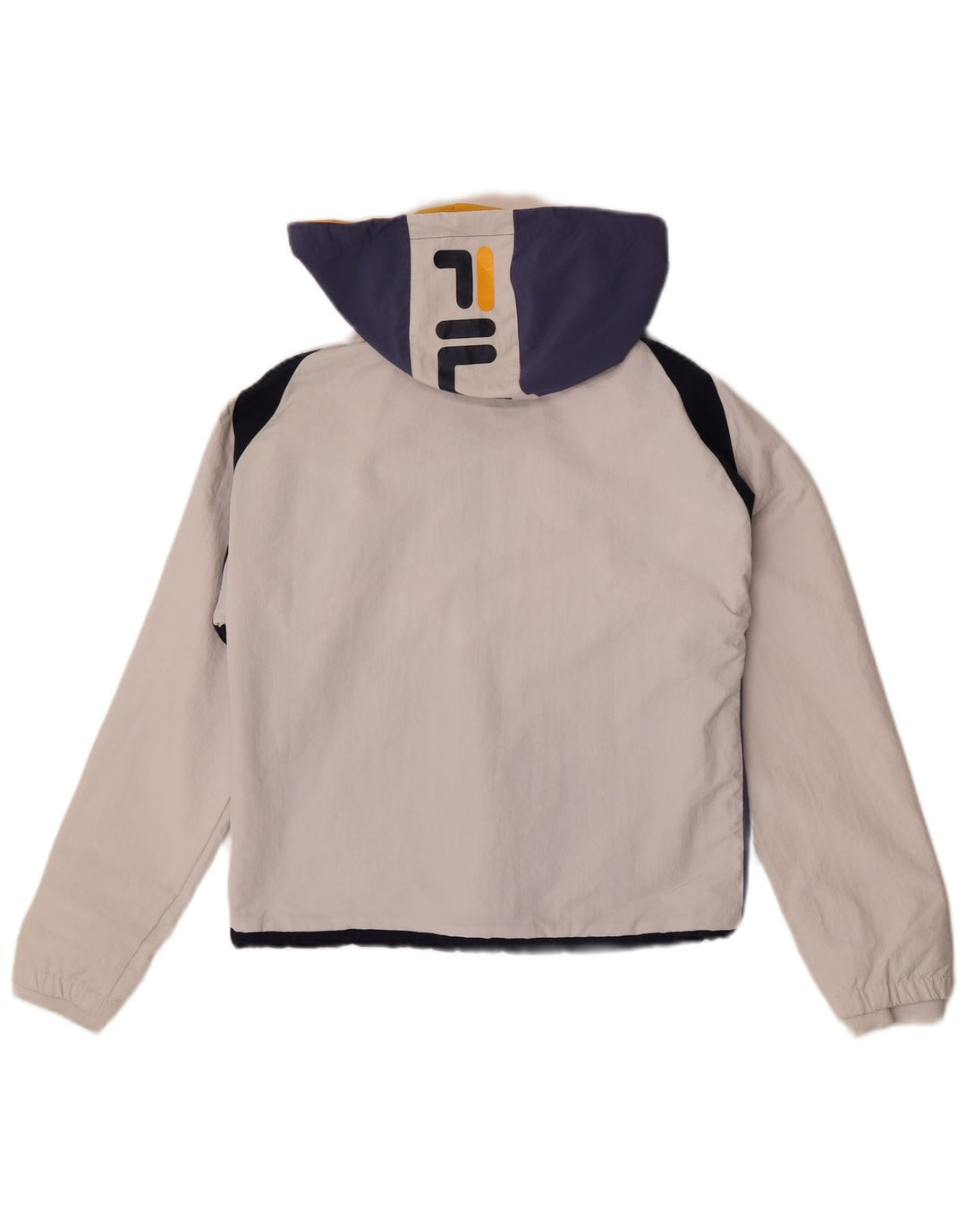 Fila Куртка-анорак оверсайз с графическим рисунком для мальчиков 5-6 лет 2XS Белая с цветными блоками