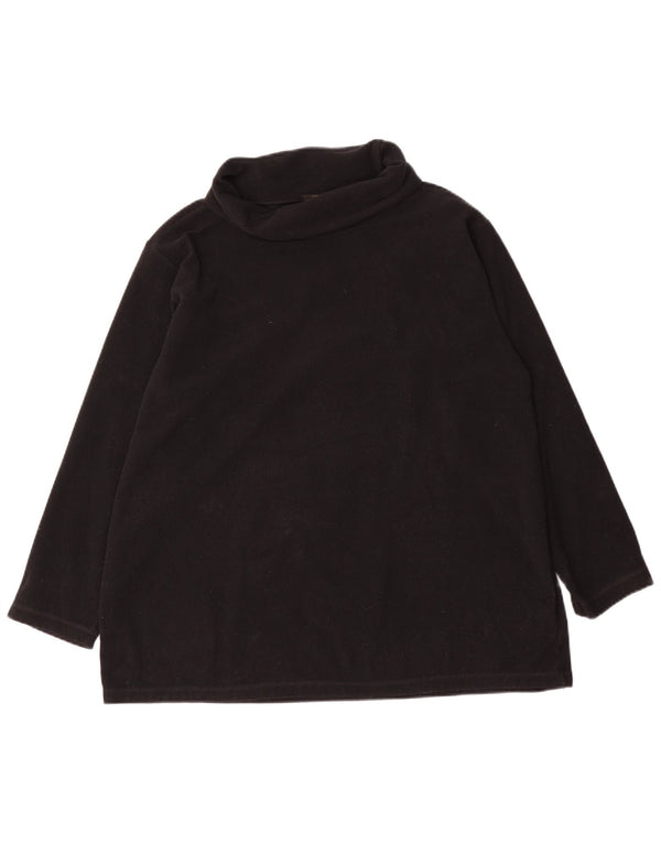 Женский флисовый джемпер оверсайз Marks & Spencer UK 18 XL, черный полиэстер