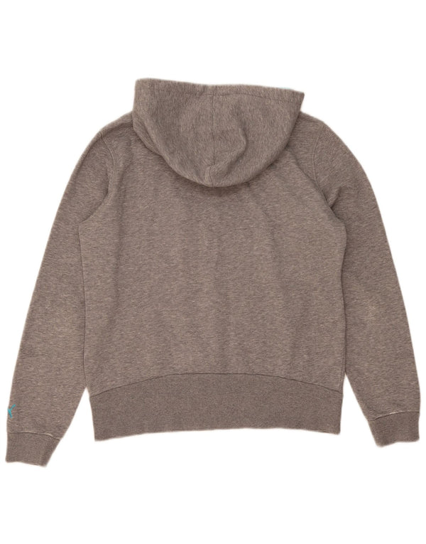 PUMA Womens Graphic Hoodie Jumper UK 16 Large Grey Flecked
