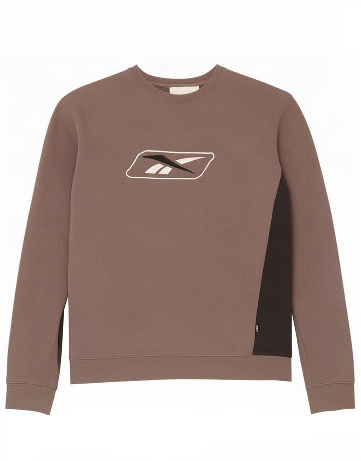 Мужской свитшот Reebok с рисунком, средний серый, цветной блок