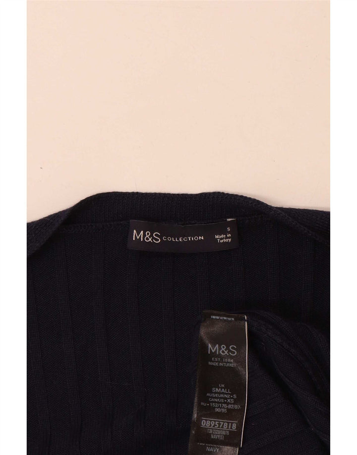 Женский удлиненный кардиган Marks & Spencer UK 10, маленький темно-синий