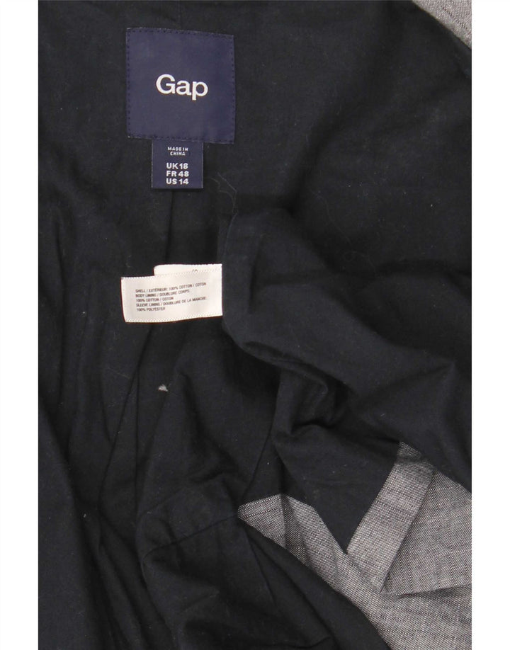 Женский пиджак Gap на 2 пуговицах, Великобритания, 18 XL, синий хлопок