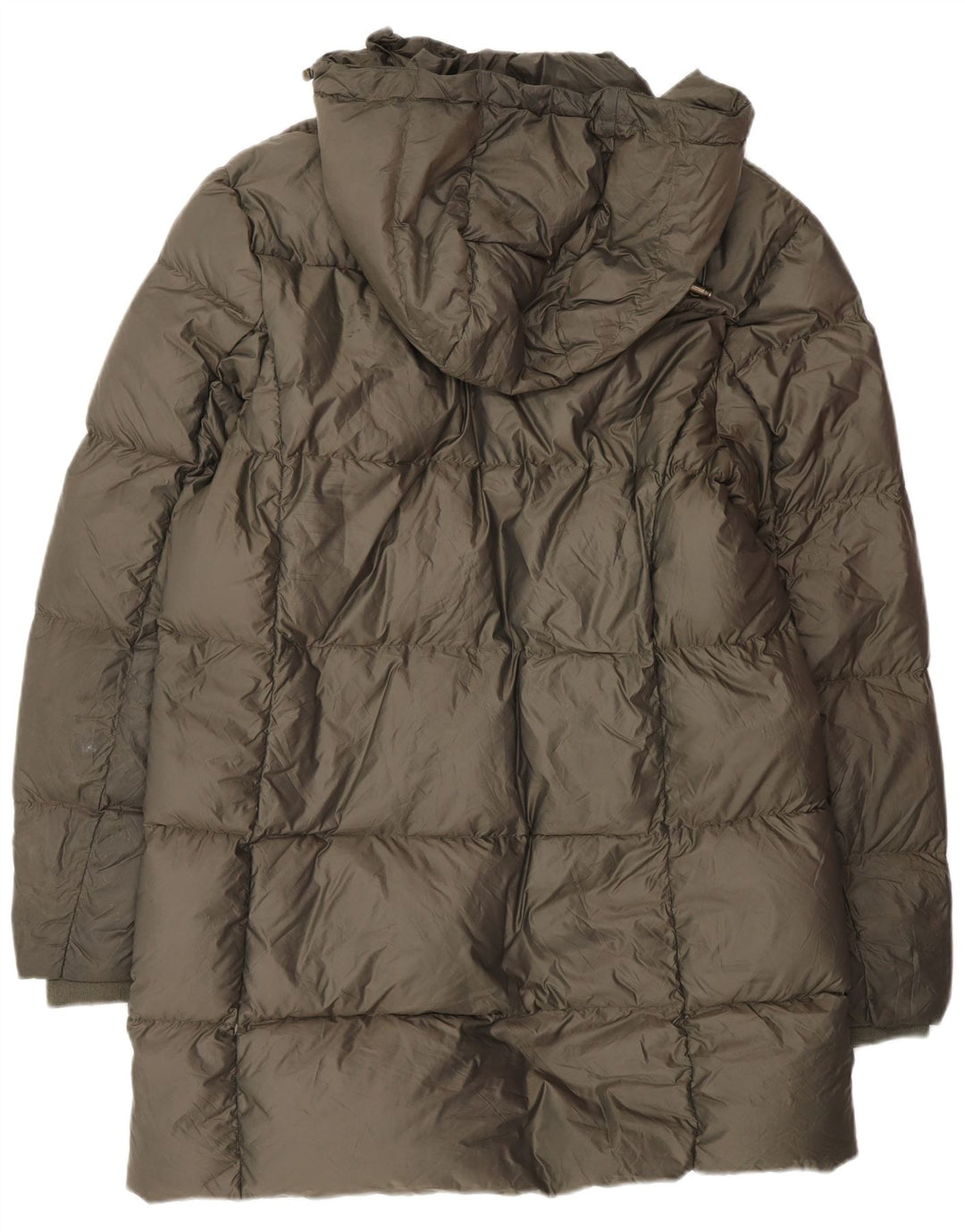 Женское стеганое пальто с капюшоном Jack Wills UK 14, большой цвет хаки, полиэстер