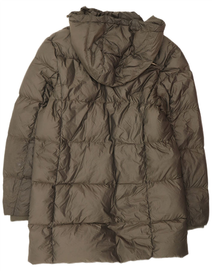 Женское стеганое пальто с капюшоном Jack Wills UK 14, большой цвет хаки, полиэстер