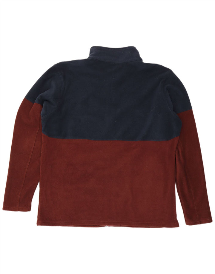 Мужская флисовая куртка Columbia UK 44 2XL бордовый полиэстер с цветными блоками