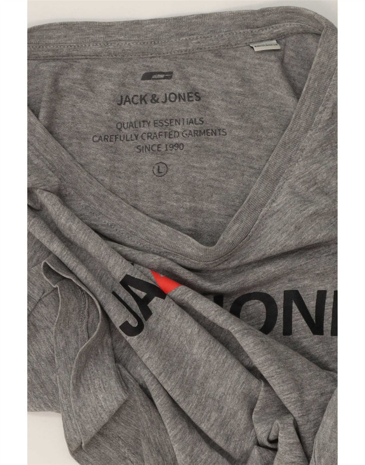 Мужская футболка с рисунком Jack & Jones, большая серая