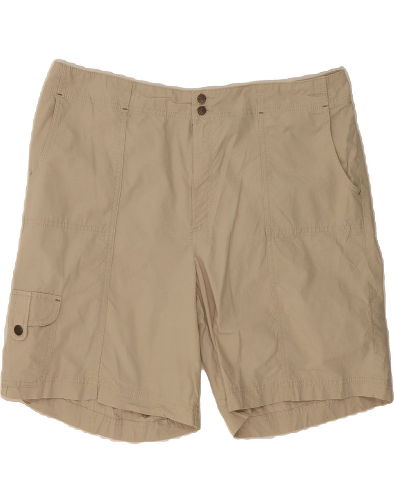 EDDIE BAUER Womens Mercer Fit Cargo Shorts US 18 2XL W39  Beige Cotton Vintage Eddie Bauer and Second-Hand Eddie Bauer from Messina Hembry 
