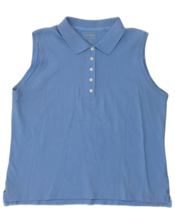 Женская рубашка поло без рукавов L.L.Bean UK 18 XL, синяя, хлопок