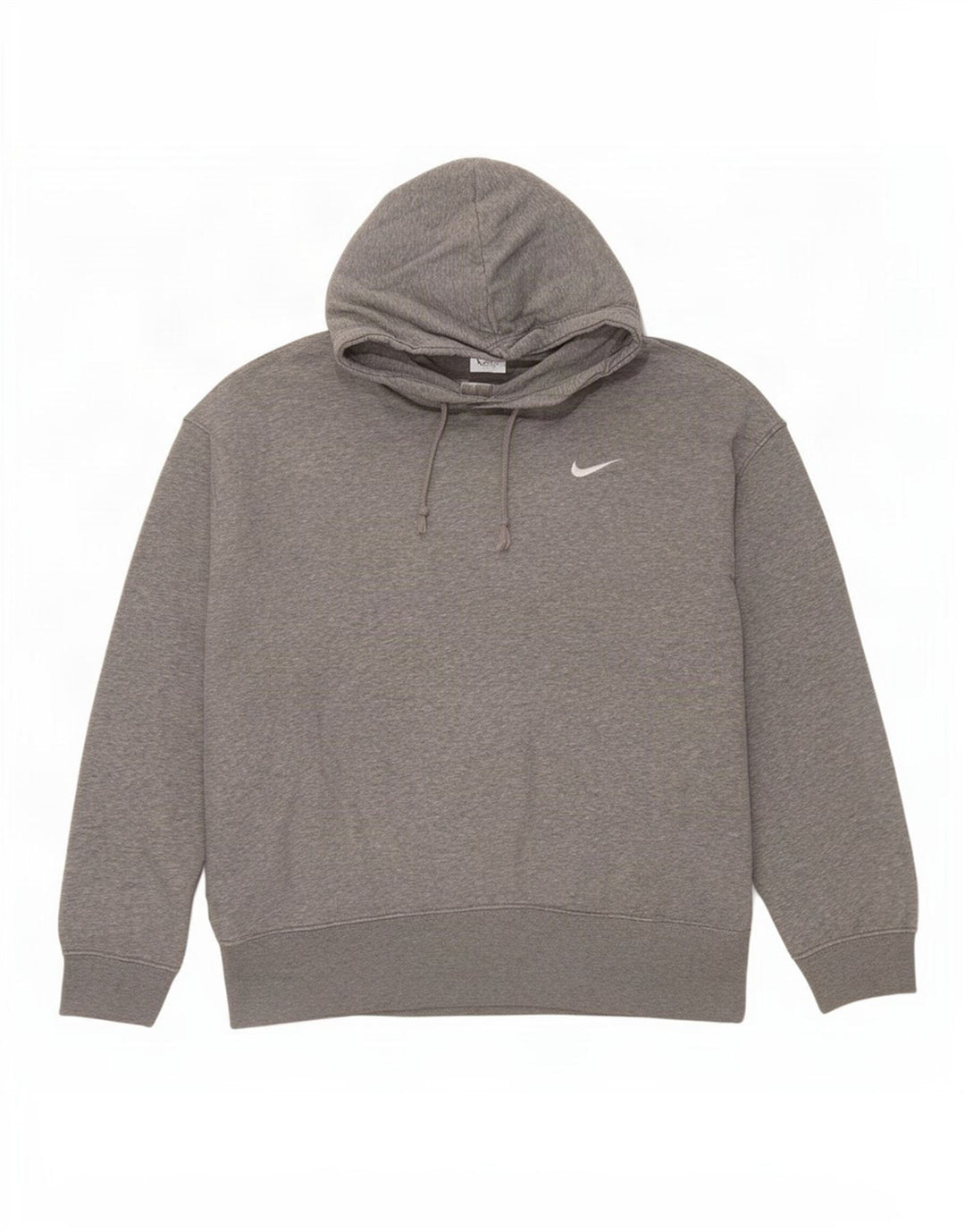 Мужской джемпер с капюшоном Nike среднего серого цвета, хлопок с крапинками