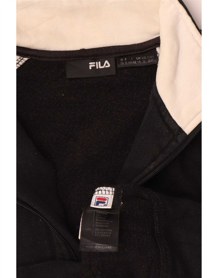 Fila Женский спортивный костюм оверсайз, верхняя куртка UK 10, маленький черный цветной блок