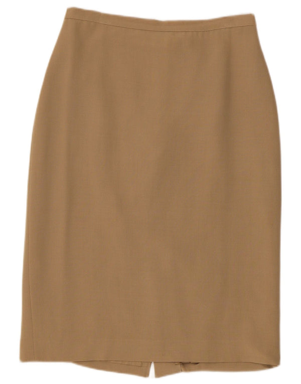 Женская юбка-карандаш Max & Co. UK 12 Medium W28 Бежевый ацетат