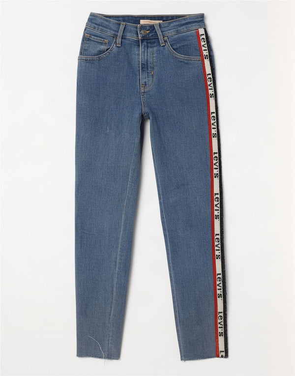 Женские джинсы скинни Levi's 721 с высокой посадкой и рисунком W24 L27 Синие цветные блоки