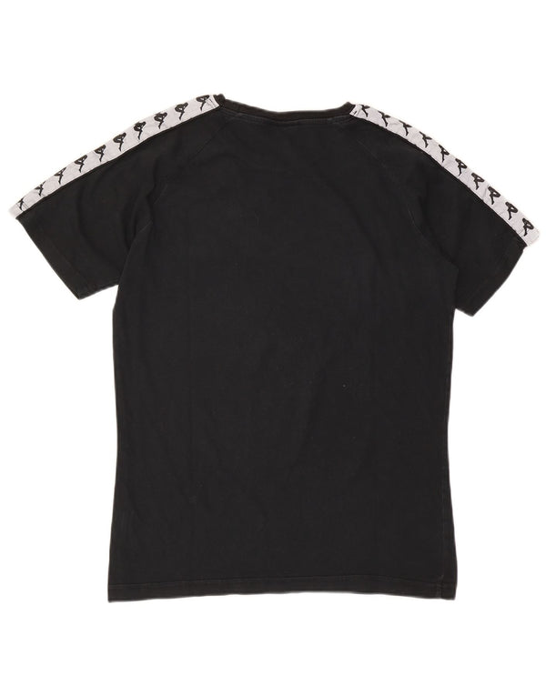 Женская футболка с рисунком Kappa Top UK 14, большая черная хлопковая футболка с цветными блоками