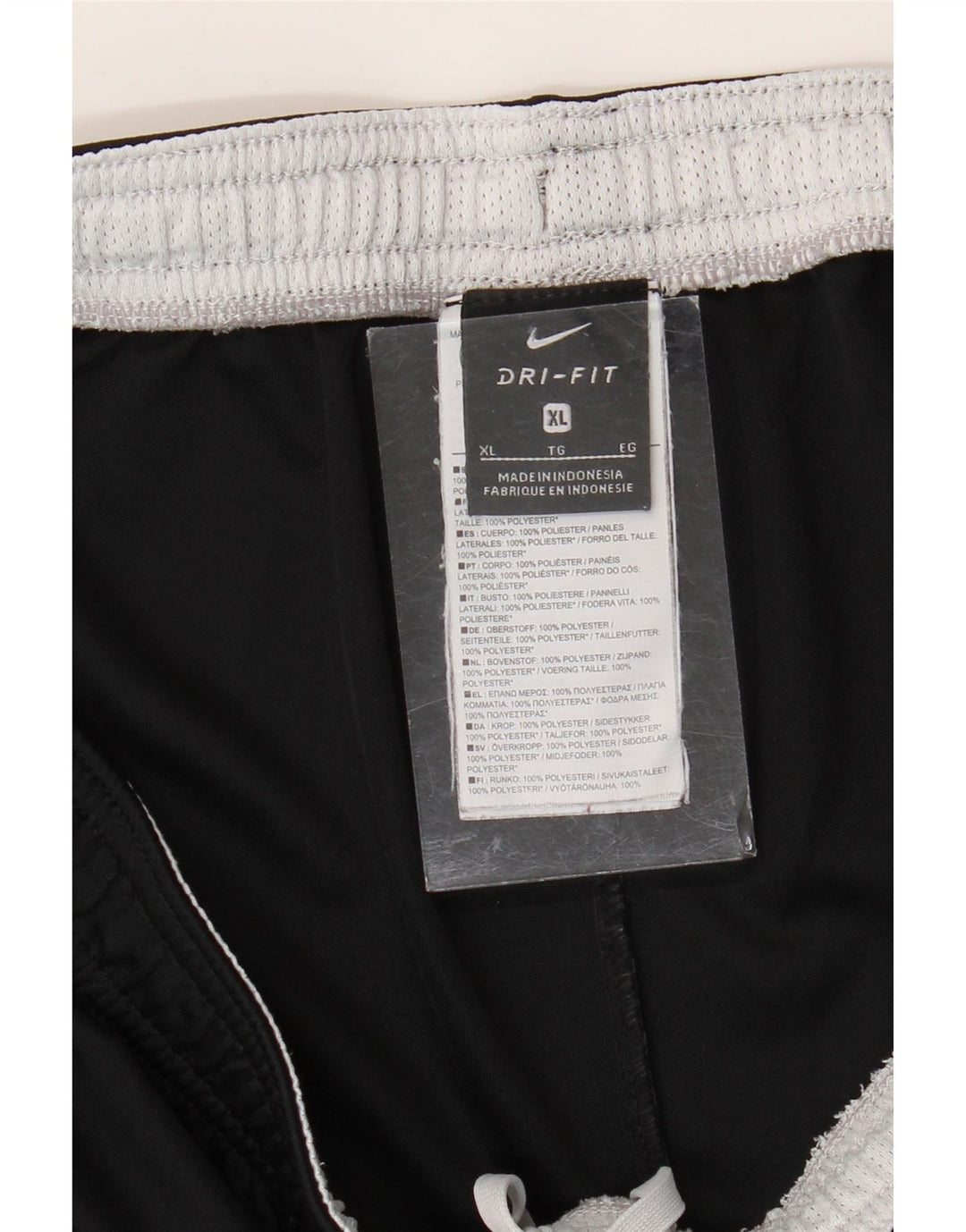 Мужские спортивные шорты NIKE Dri Fit XL, черные, полиэстер с цветными блоками