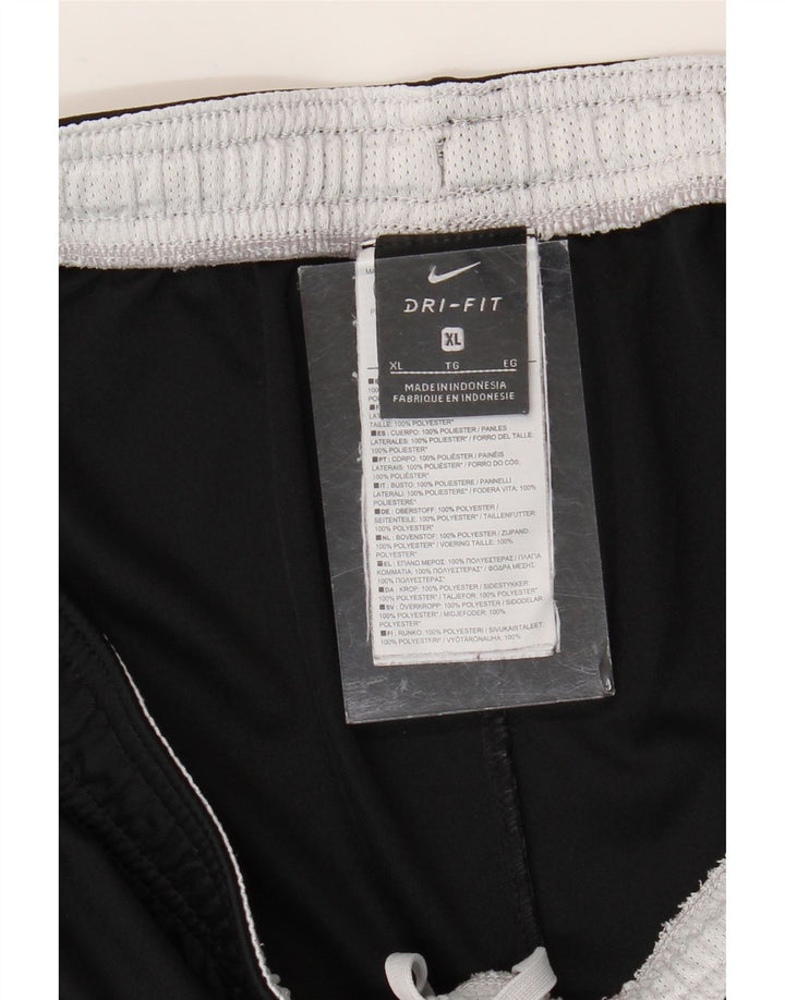 Мужские спортивные шорты NIKE Dri Fit XL, черные, полиэстер с цветными блоками