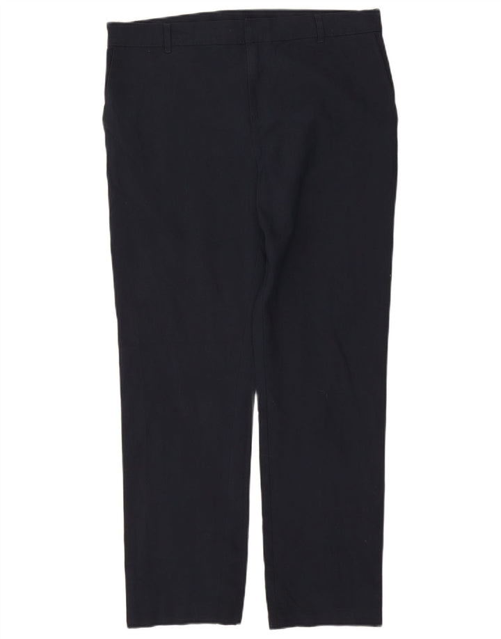 Мужские прямые брюки-чиносы Marks & Spencer W34 L29 темно-синие