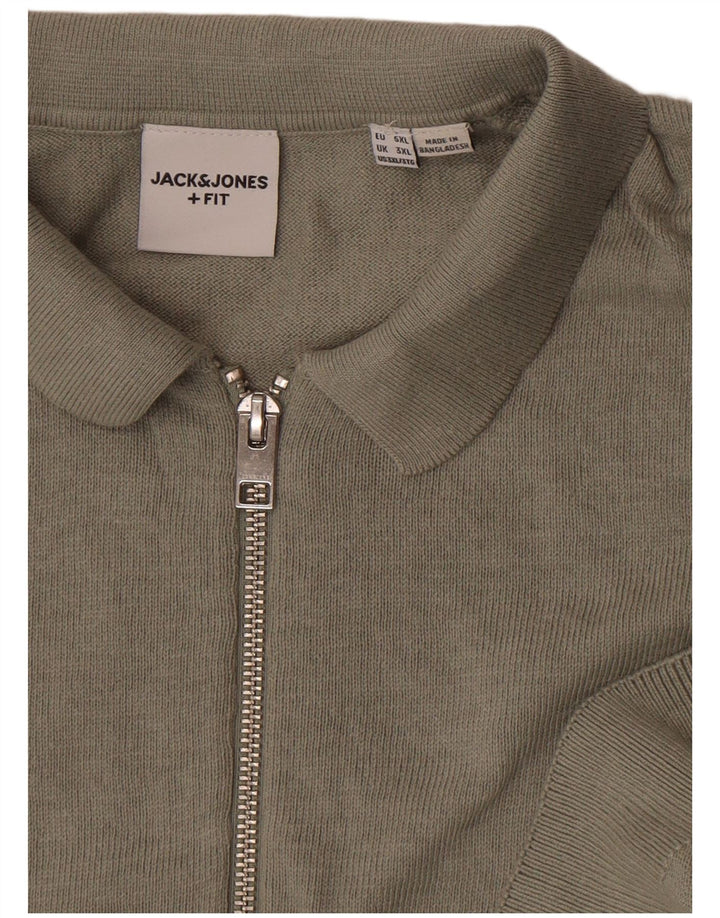 Мужская рубашка поло с коротким рукавом Jack & Jones 3XL серая