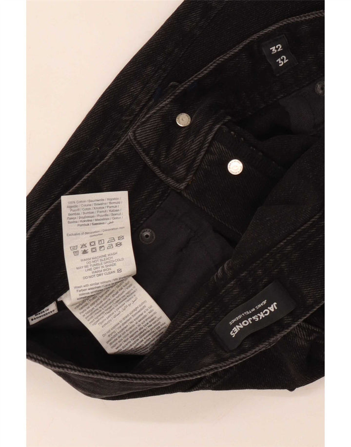 Мужские прямые джинсы Jack & Jones W32 L32, черный хлопок