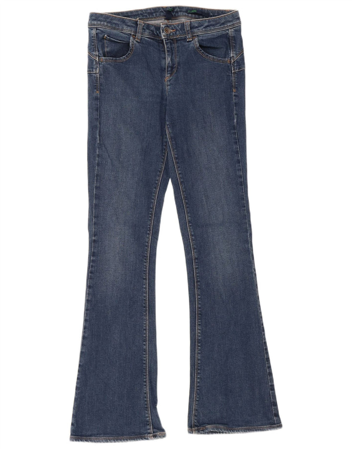 Женские расклешенные джинсы Benetton W29 L31 синие, хлопок