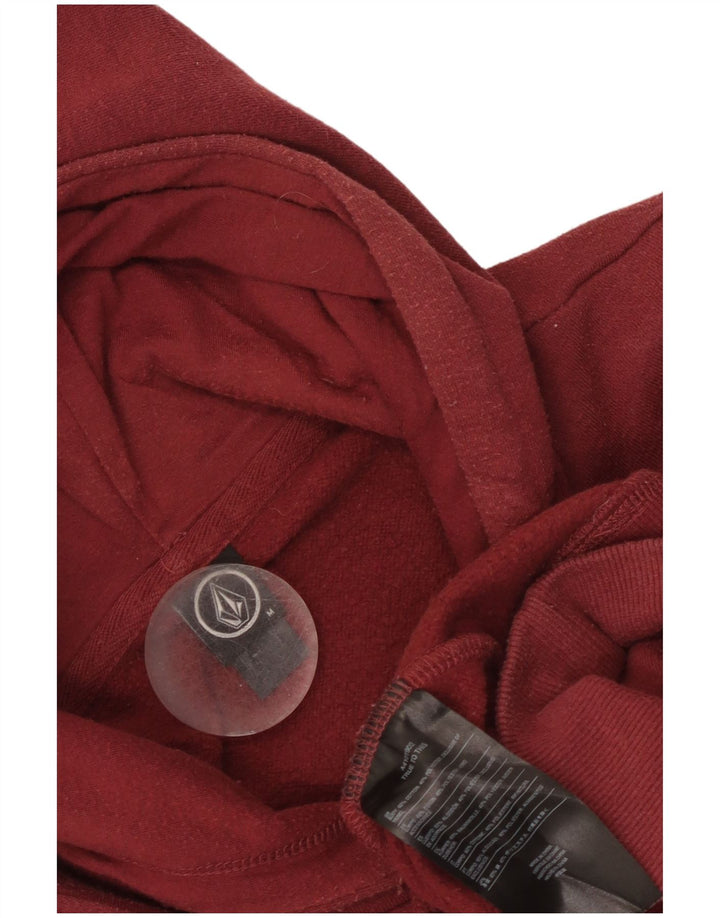 Volcom Мужской джемпер с капюшоном с рисунком бордового цвета, хлопковый