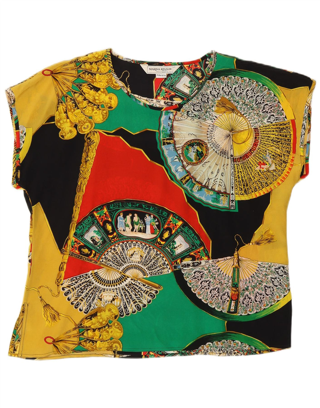 MARINA RINALDI Женская блузка оверсайз, размер 23, средний, разноцветный