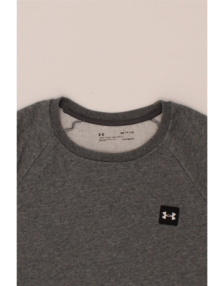UNDER ARMOUR Mens Sweatshirt Jumper Small Grey Cotton Vintage Under Armour and Second-Hand Under Armour from Messina Hembry 