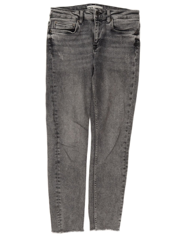 Женские узкие джинсы Zara EU 36 XS W26 L26, серый хлопок