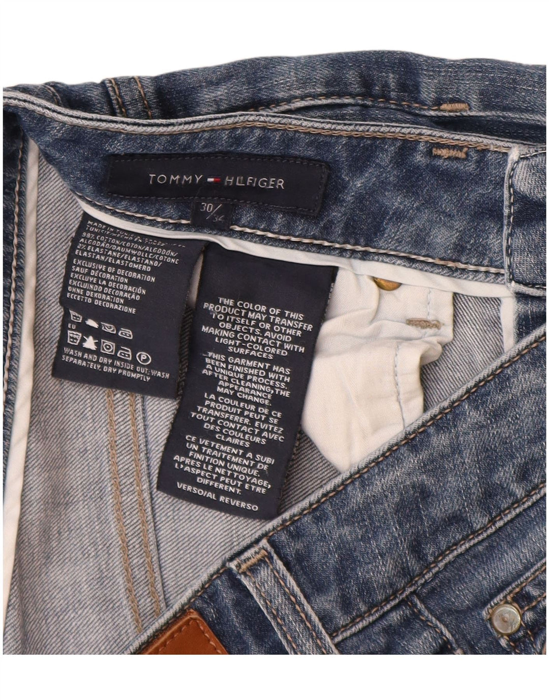 Женские джинсовые шорты Tommy Hilfiger W30, средний синий, хлопок