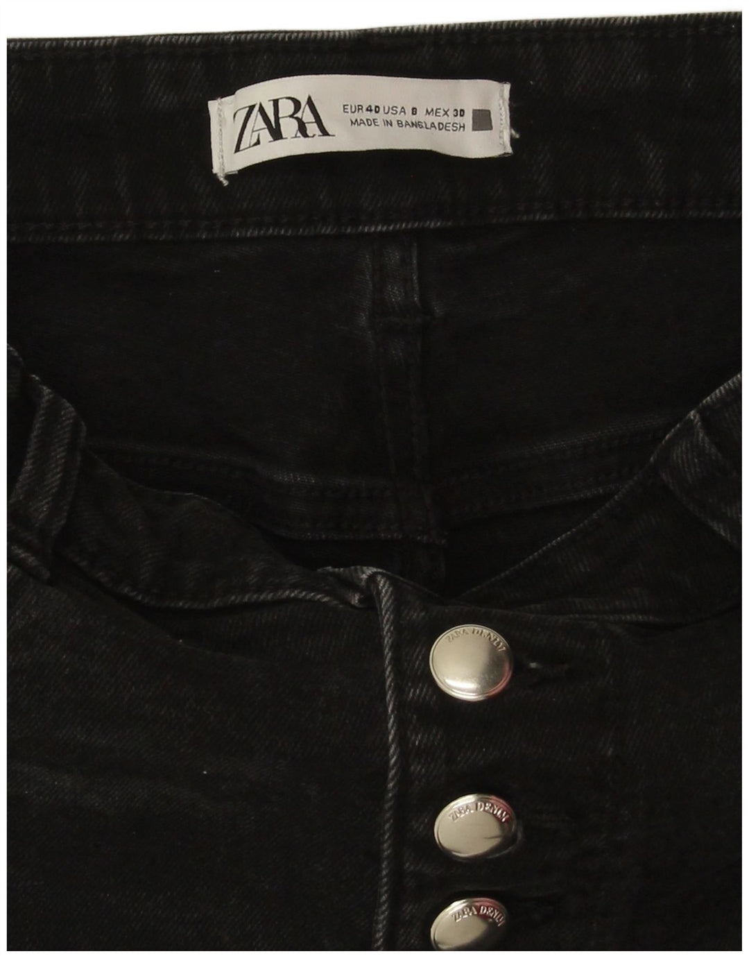 Женские джинсы Bootcut Zara EU 40 Medium W30 L26, черный хлопок