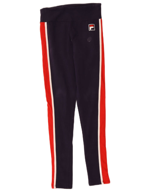 Женские леггинсы Fila UK 10, маленькие, темно-синие, цветные блоки