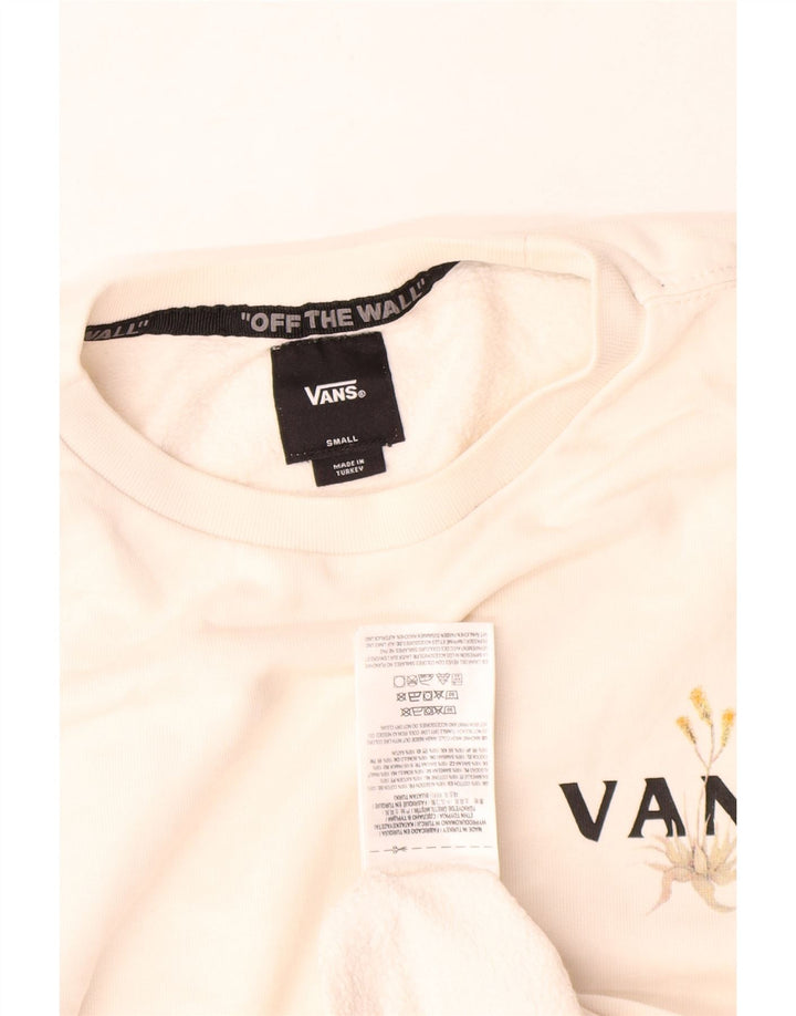Мужской свитшот с рисунком Vans, маленький белый хлопковый джемпер