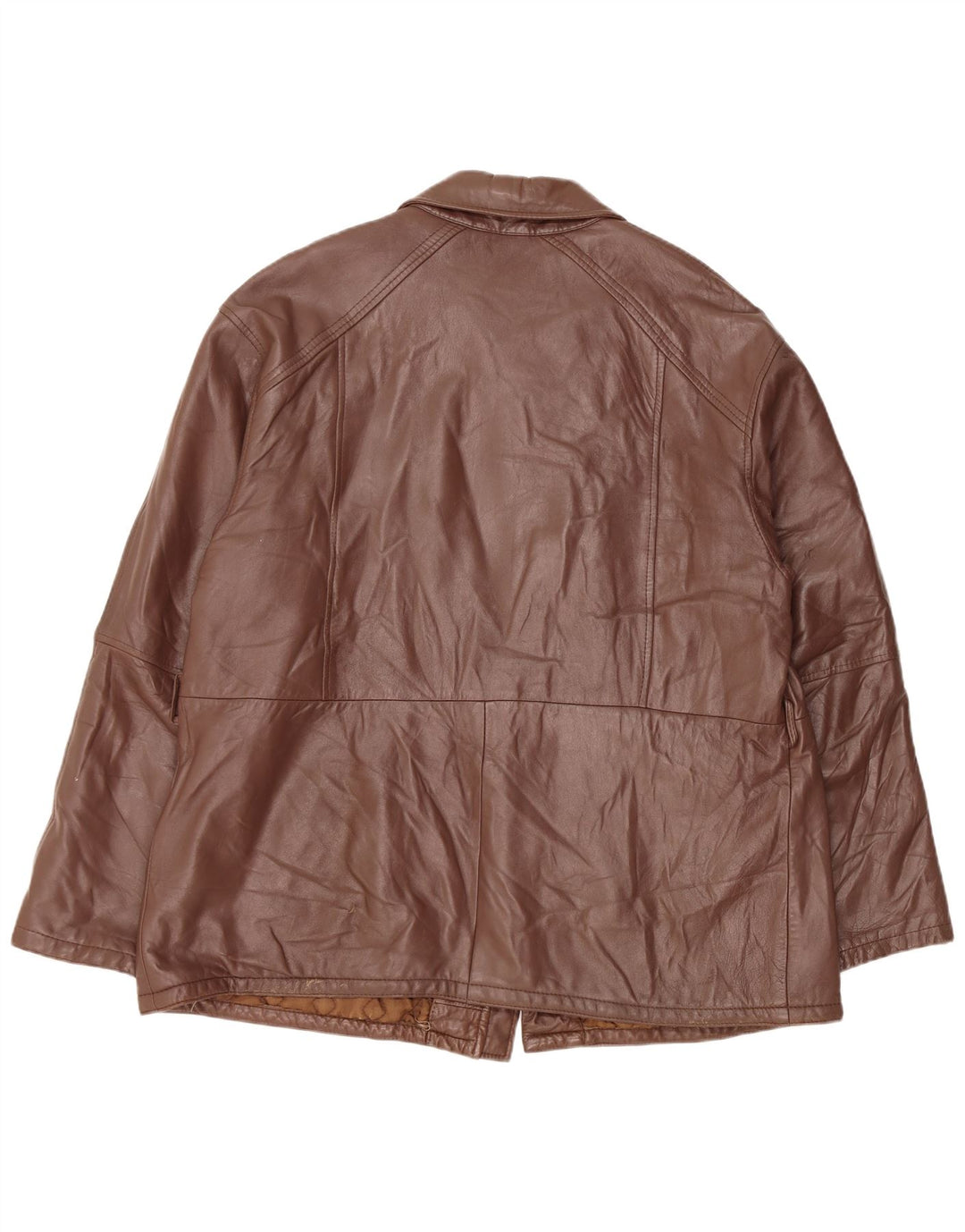 Куртка мужская кожаная VINTAGE IT 56 3XL Коричневая