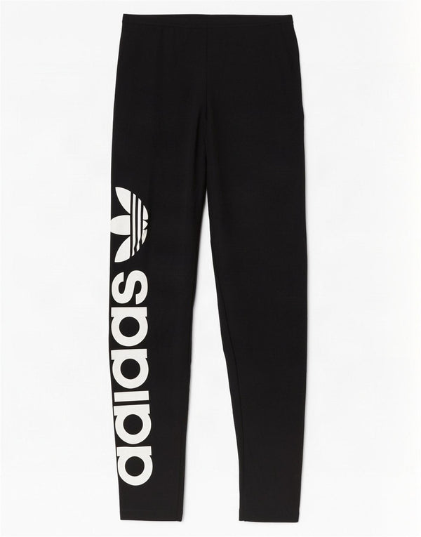Женские леггинсы Adidas с рисунком UK 10, маленькие черные хлопковые