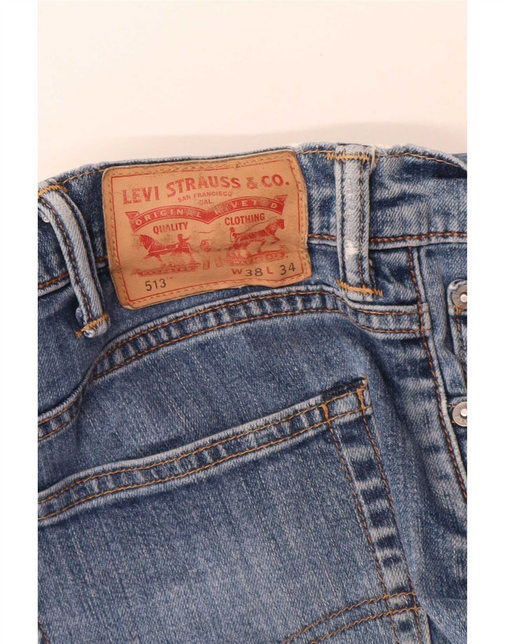 Мужские узкие прямые джинсы Levi's 513 W38 L28 синие