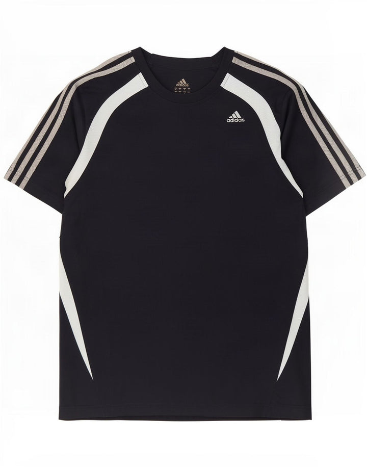 Мужская футболка Adidas Top Medium Navy Blue с цветными блоками из полиэстера