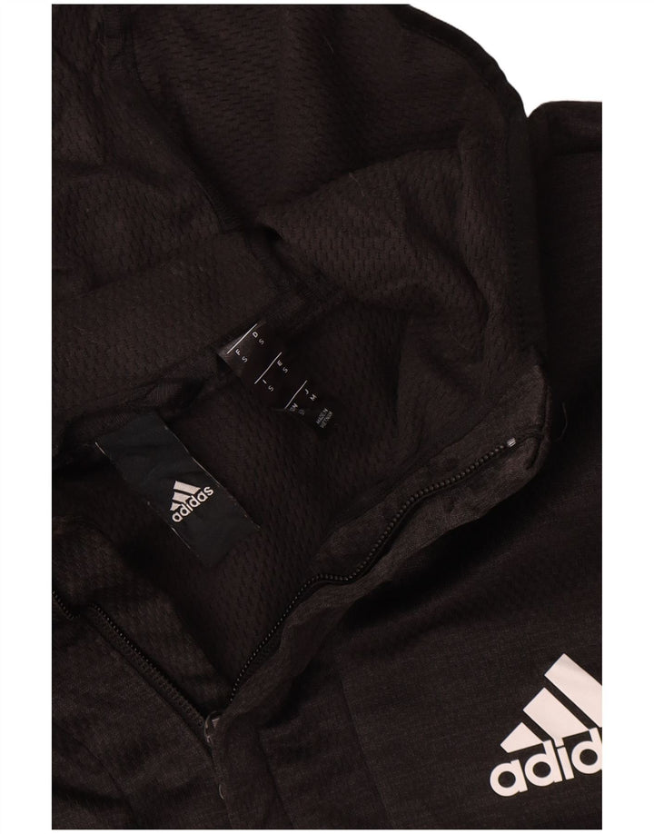 Мужской спортивный костюм Adidas с капюшоном, верхняя куртка, маленький серый полиэстер
