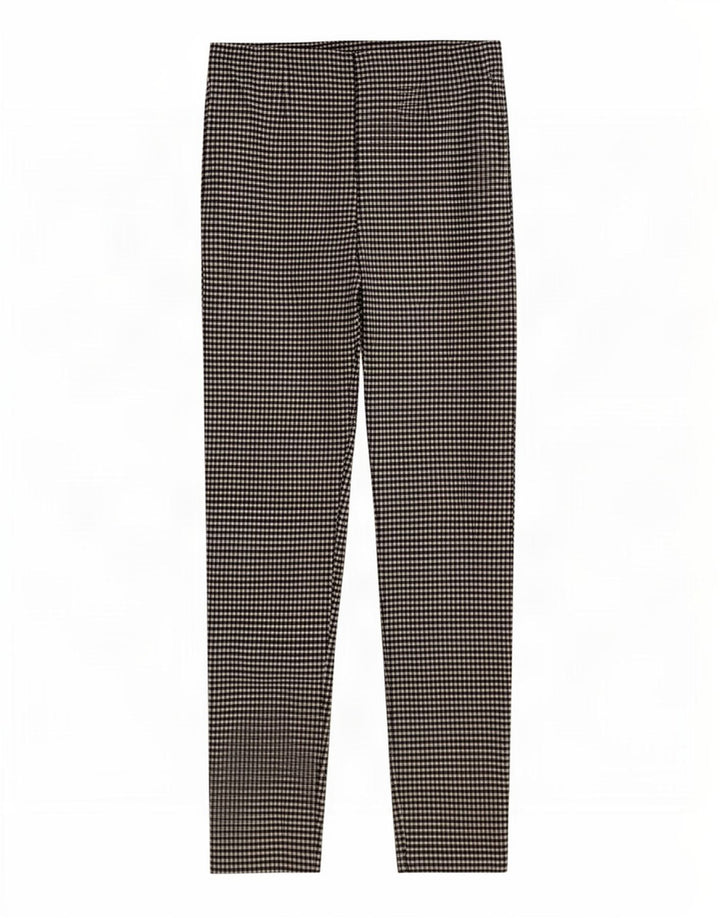 Женские леггинсы Zara UK 12, средние, черные в клетку