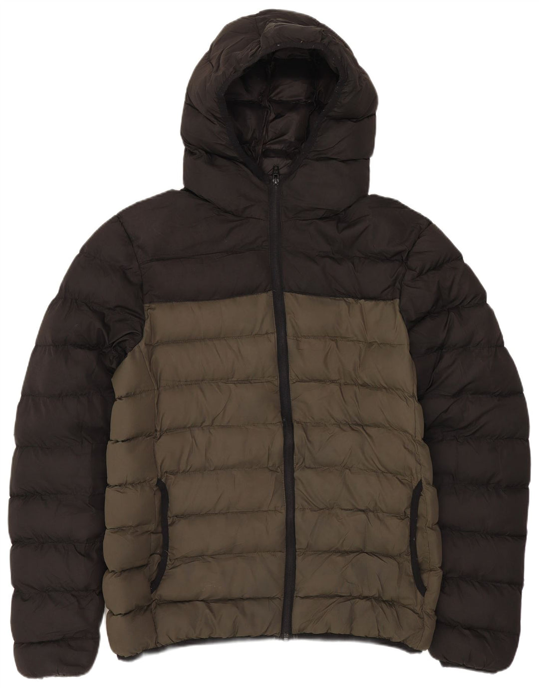 Женская стеганая куртка French Connection UK 14, средний цвет хаки, полиэстер